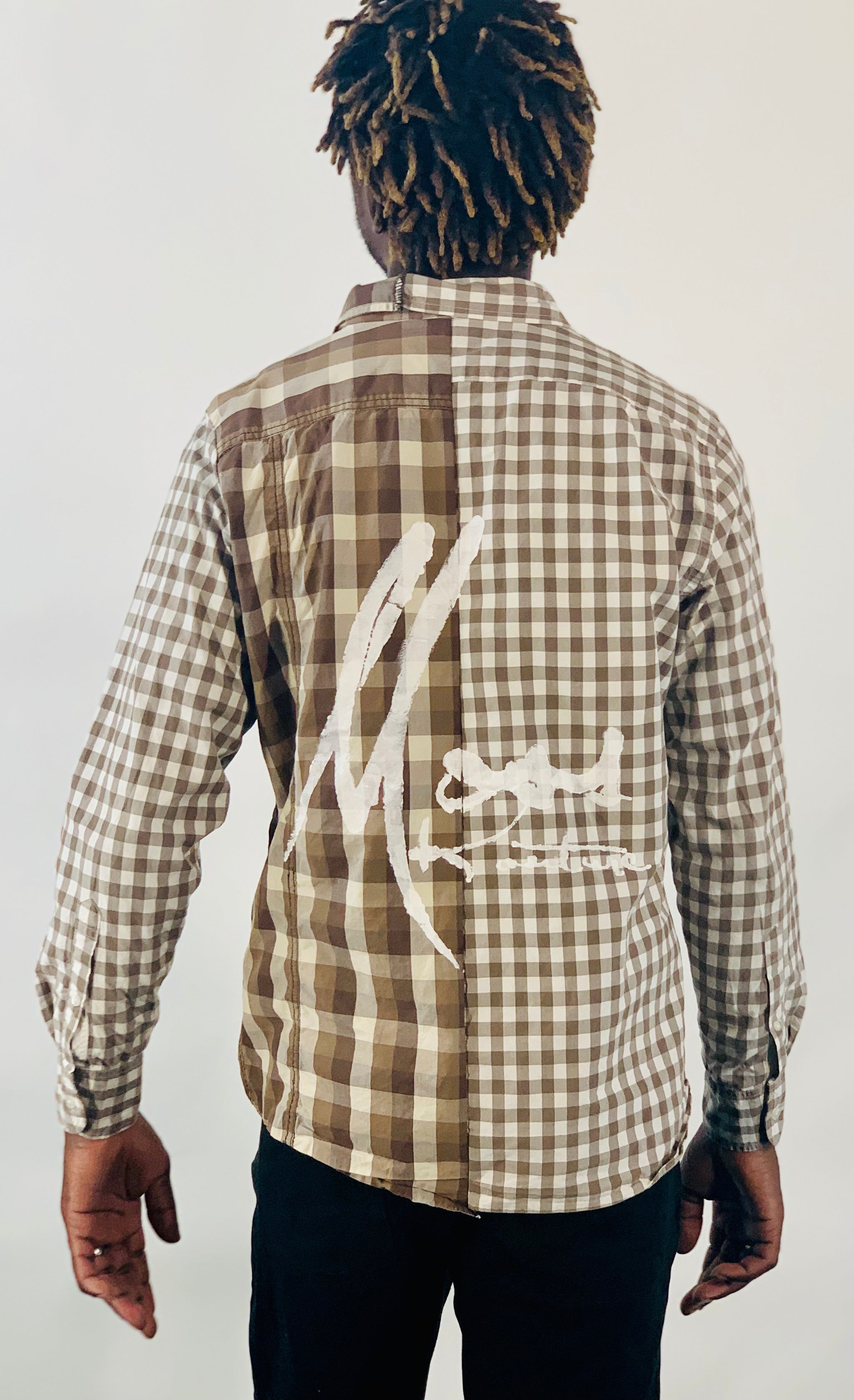Two Sides Long Sleeve Shirt - Brown